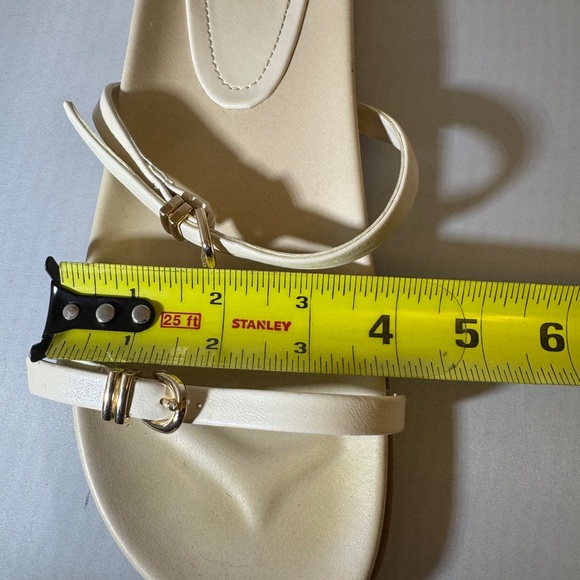 ZARA Women's Beige Buckle Slide Buckle Comfort Straps Sandals Size 38 Minimalist - Picture 9 of 9